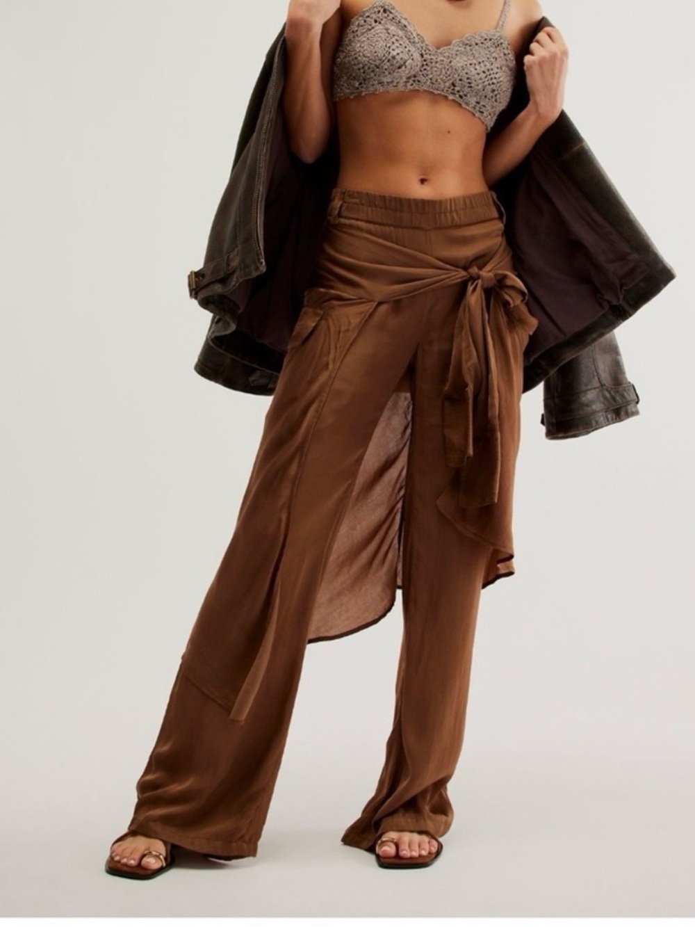 NWOT Nicholas K Free People Micah Satin Pants